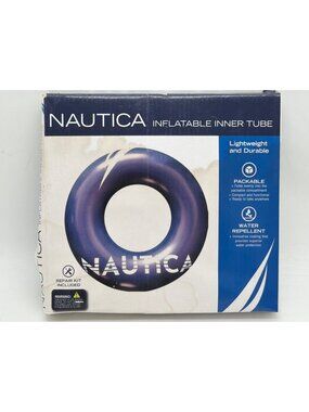 Nautica Inflatable Inner Tube With Repair Kit 36-Inch Diameter Water Repellent &